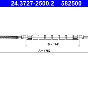 Top-Seller ATE 24.3727-2500.2 - Seilzug, Feststellbremse