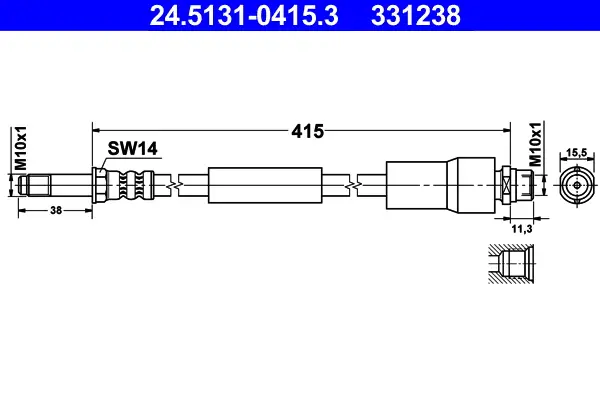 ATE 24.5131-0415.3 - Bremsschlauch Sonderaktion