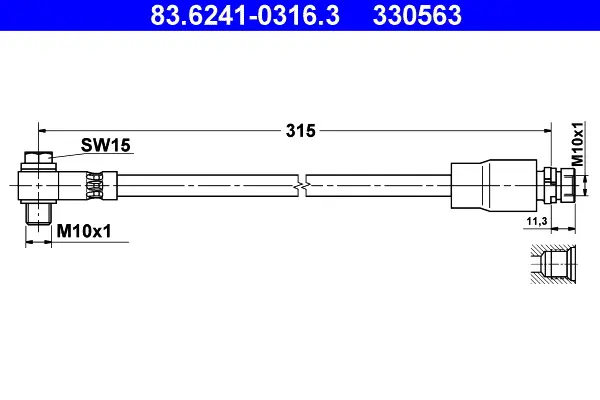 Echt ATE 83.6241-0316.3 - Bremsschlauch