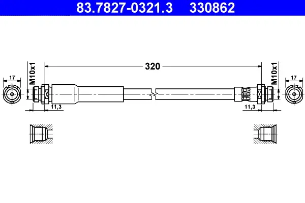 Mega-Angebot ATE 83.7827-0321.3 - Bremsschlauch