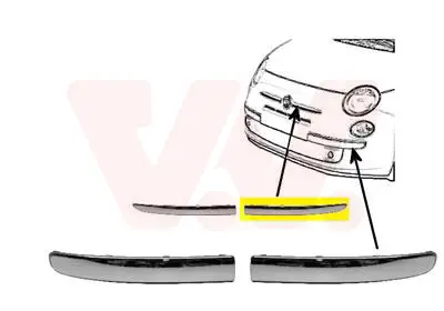 VAN WEZEL 1604583 - Zier-/Schutzleiste, Stoßfänger - ** Equipart ** Neue Kollektion