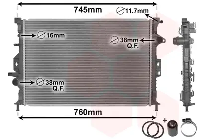 Neue Ware VAN WEZEL 18002425 - Kühler, Motorkühlung - *** IR PLUS ***