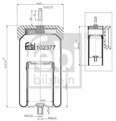 Must-Have FEBI BILSTEIN 102377 - Federbalg, Luftfederung
