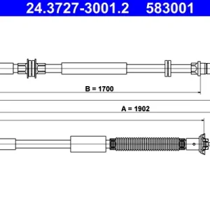 Abverkauf ATE 24.3727-3001.2 - Seilzug, Feststellbremse