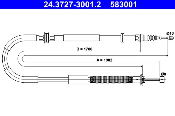 Abverkauf ATE 24.3727-3001.2 - Seilzug, Feststellbremse