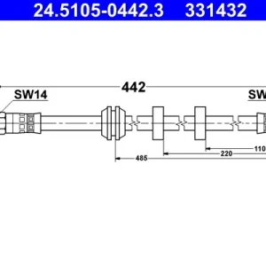 Sonderaktion ATE 24.5105-0442.3 - Bremsschlauch