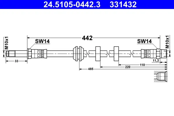 Sonderaktion ATE 24.5105-0442.3 - Bremsschlauch