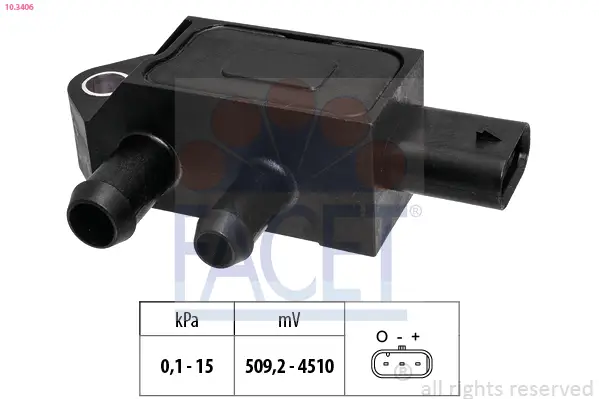 Billig FACET 10.3406 - Sensor, Abgasdruck
