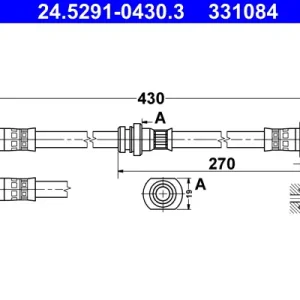 Top-Seller ATE 24.5291-0430.3 - Bremsschlauch