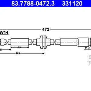 Schneller Versand ATE 83.7788-0472.3 - Bremsschlauch