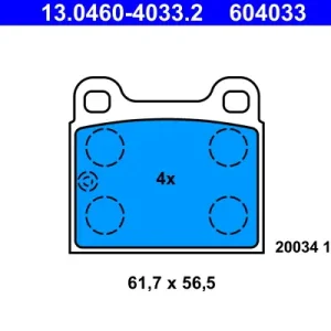 Saisonangebot ATE 13.0460-4033.2 - Bremsbelagsatz, Scheibenbremse