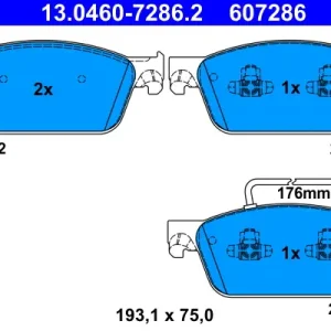 ATE 13.0460-7286.2 - Bremsbelagsatz, Scheibenbremse Markenprodukt