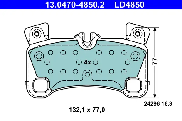 Jetzt Bestellen ATE 13.0470-4850.2 - Bremsbelagsatz, Scheibenbremse - ATE Ceramic