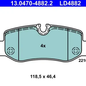 ATE 13.0470-4882.2 - Bremsbelagsatz, Scheibenbremse - ATE Ceramic Beliebt
