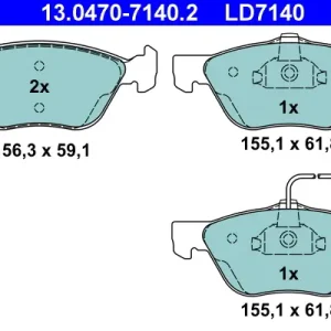 ATE 13.0470-7140.2 - Bremsbelagsatz, Scheibenbremse - ATE Ceramic Sale