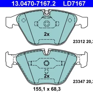 Neuheit ATE 13.0470-7167.2 - Bremsbelagsatz, Scheibenbremse - ATE Ceramic