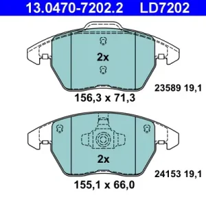 ATE 13.0470-7202.2 - Bremsbelagsatz, Scheibenbremse - ATE Ceramic Mega-Angebot