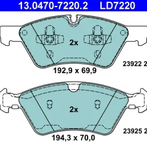 ATE 13.0470-7220.2 - Bremsbelagsatz, Scheibenbremse - ATE Ceramic Must-Have