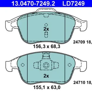 Schneller Versand ATE 13.0470-7249.2 - Bremsbelagsatz, Scheibenbremse - ATE Ceramic