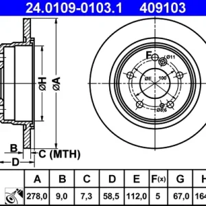 Sonderaktion ATE 24.0109-0103.1 - Bremsscheibe