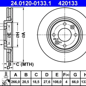 ATE 24.0120-0133.1 - Bremsscheibe Letzte Chance