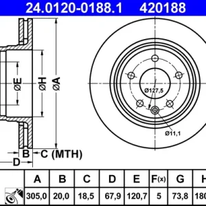 ATE 24.0120-0188.1 - Bremsscheibe Must-Have