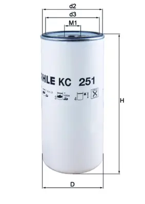 Online Kaufen MAHLE KC 251 - Kraftstofffilter