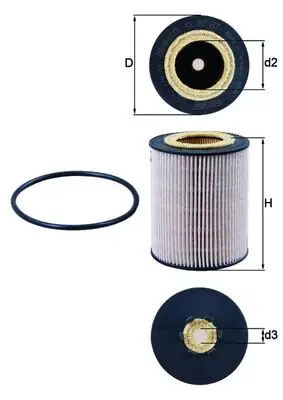 MAHLE KX 267D - Kraftstofffilter Garantierte Lieferung