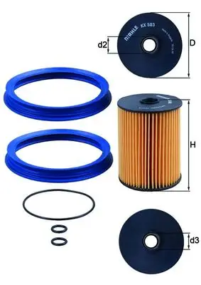 MAHLE KX 503D - Kraftstofffilter Sofort Bestellen
