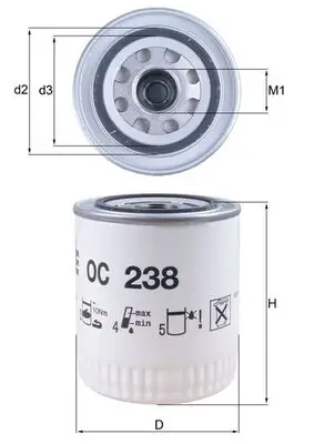 MAHLE OC 238 - Ölfilter Jetzt Kaufen
