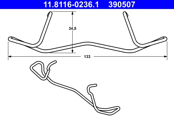 ATE 11.8116-0236.1 - Feder, Bremssattel Rabatt