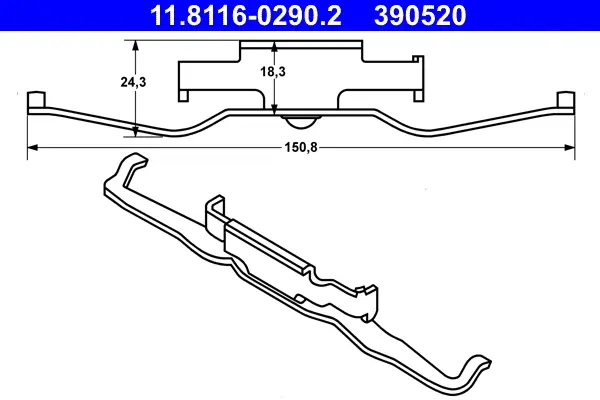Must-Have ATE 11.8116-0290.2 - Feder, Bremssattel