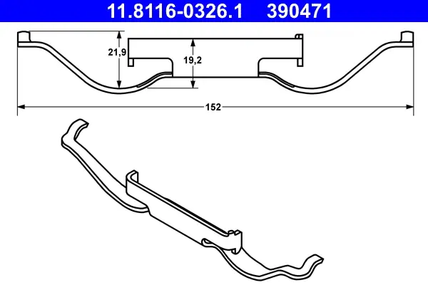 Jetzt Bestellen ATE 11.8116-0326.1 - Feder, Bremssattel