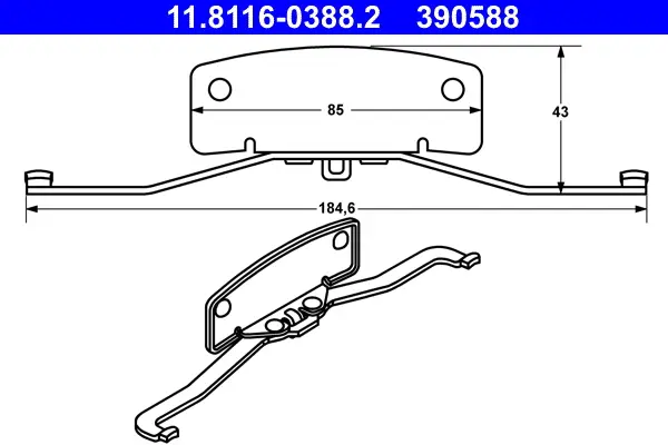 ATE 11.8116-0388.2 - Feder, Bremssattel Nur Für Kurze Zeit