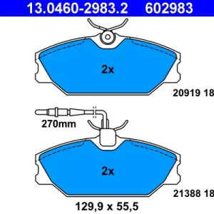 ATE 13.0460-2983.2 - Bremsbelagsatz, Scheibenbremse Top-Seller