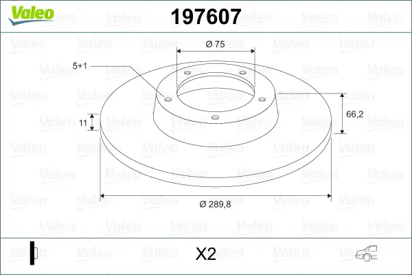 VALEO 197607 - Bremsscheibe Markenprodukt