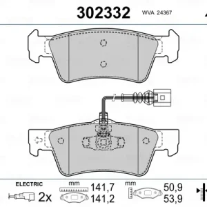 Bestseller VALEO 302332 - Bremsbelagsatz, Scheibenbremse - FIRST