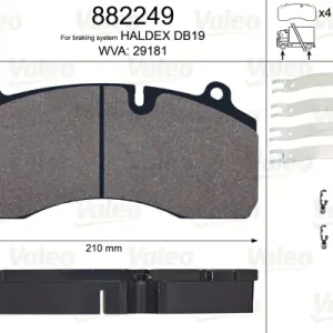 Finale Aktion VALEO 882249 - Bremsbelagsatz, Scheibenbremse - OPTIPACK