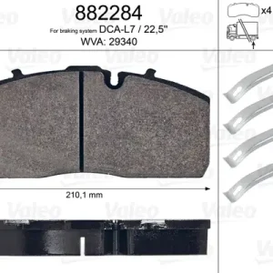 Zertifiziert VALEO 882284 - Bremsbelagsatz, Scheibenbremse - OPTIPACK