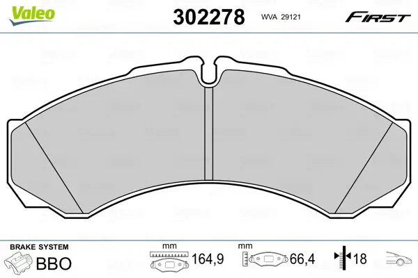 Günstig VALEO 302278 - Bremsbelagsatz, Scheibenbremse - FIRST