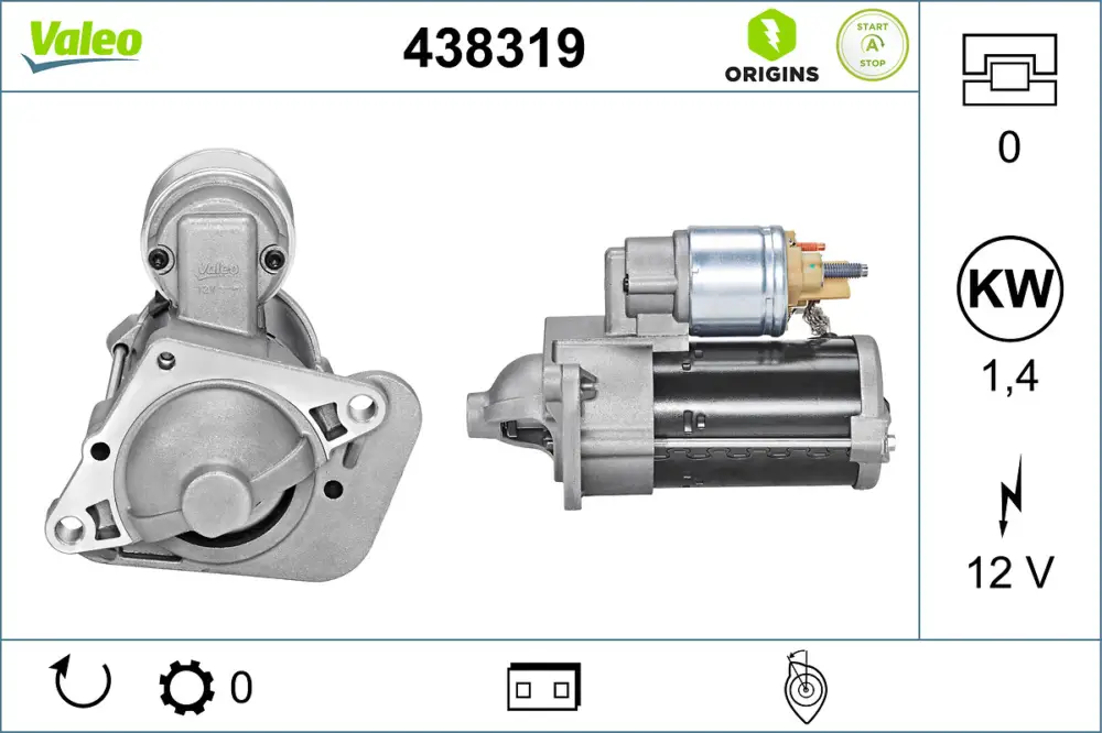 Must-Have VALEO 438319 - Starter - VALEO ORIGINS NEW STOP&START OE TECHNOLOGY