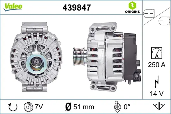 VALEO 439847 - Generator - VALEO ORIGINS NEW OE TECHNOLOGY Schneller Versand