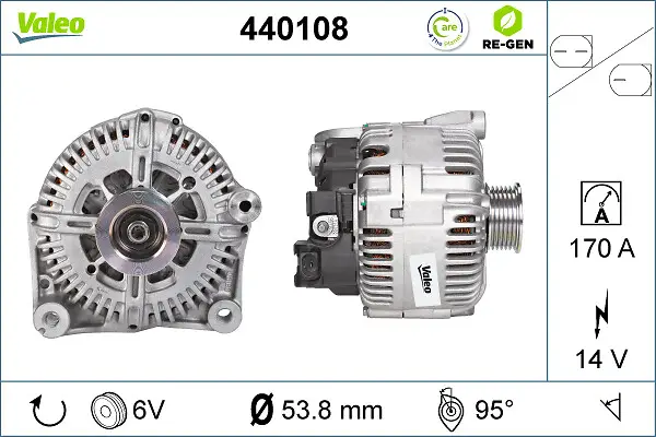 VALEO 440108 - Generator - VALEO RE-GEN REMANUFACTURED Sichere Zahlung