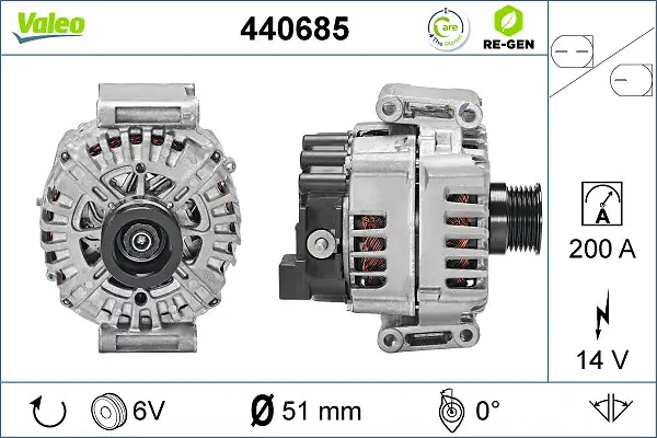 VALEO 440685 - Generator - VALEO RE-GEN REMANUFACTURED Nur Heute