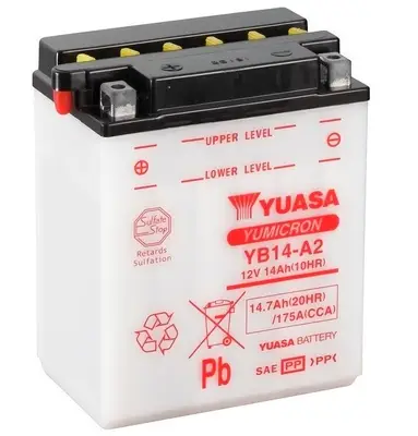 YUASA YB14-A2 - Starterbatterie - YuMicron 15Ah 175 A 12 V Super-Preis