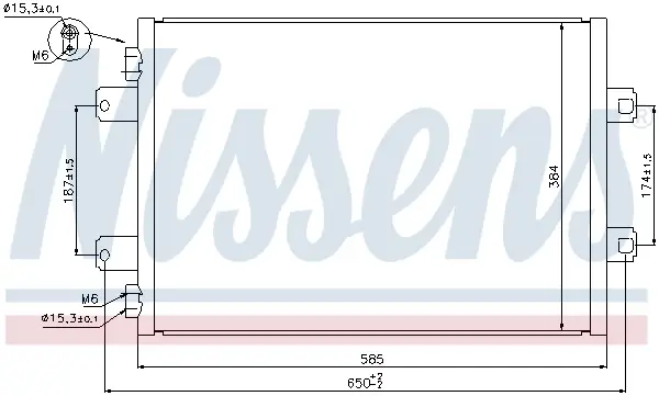 Neue Ware NISSENS 940077 - Kondensator, Klimaanlage