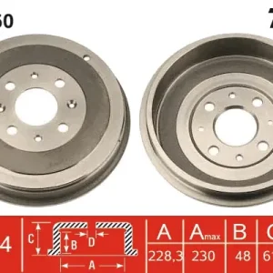 Echt TRW DB4360 - Bremstrommel