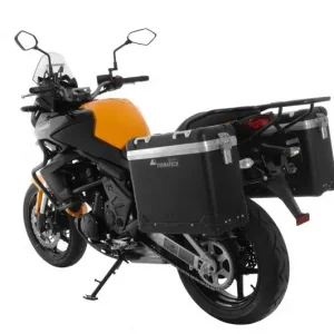 Ausverkauf Motorrad Alukoffer System ZEGA Pro And-Black 31/31 Liter mit Stahlträger schwarz für Kawasaki Versys 650 (2010-2014)