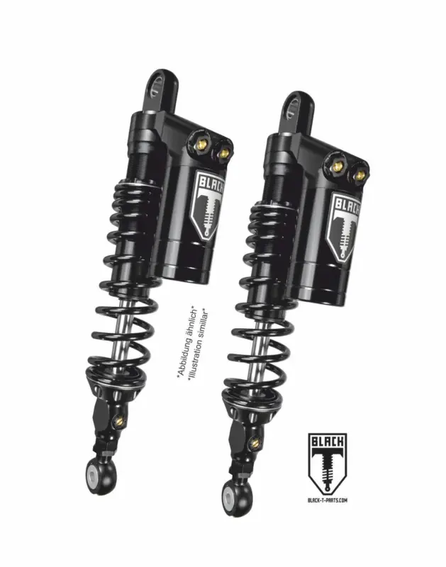 BLACK-T Stereo Federbein Set Stage3 mit Reservoir für Indian Scout Bobber 2018-2021 Abverkauf