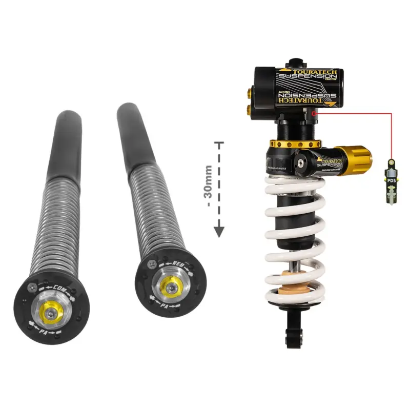 Garantierte Lieferung Tieferlegung Set um -30mm Cartridge und Federbein Typ Extreme für KTM 790/890 Adventure R (2019-)